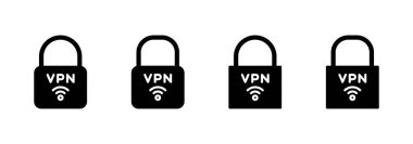 Vpn simge vektörü. Özel ağ işareti ve sembol. sanal özel ağ simgesi.