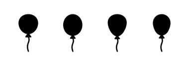 Balon simgesi logosu tasarımı. Parti balonu işareti ve sembolü