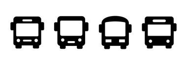 Otobüs simgesi logosu tasarımı. otobüs işareti ve sembol