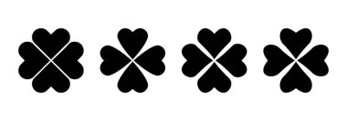 Yonca simgesi logosu tasarımı. Yonca işareti ve sembol. dört yapraklı yonca simgesi.