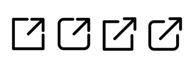 Dış bağlantı simgesi logo tasarımı. bağlantı işareti ve sembol. hiper bağlantı sembolü