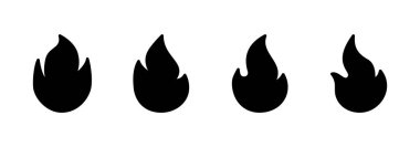 Ateş simgesi logosu tasarımı. ateş işareti ve sembol