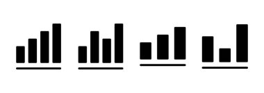Grafik simgesi logosu dizaynı büyüyor. Çizelge ve sembol. diyagram simgesi
