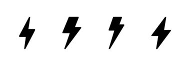Şimşek simgesi logosu tasarımı. Elektrik işareti ve sembol. Güç simgesi. enerji işareti