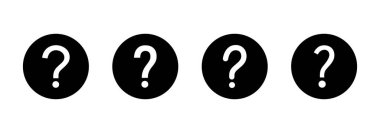 Soru simgesi logo tasarımı. soru işareti ve sembol