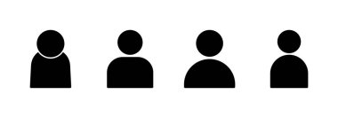 Kullanıcı simgesi logosu tasarımı. İmza ve sembol. insanlar simgesi. 