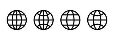 Web simgesi logosu tasarımı. Web tabelalarına ve sembollere git. Web tıklama simgesi. Genel arama simgesi