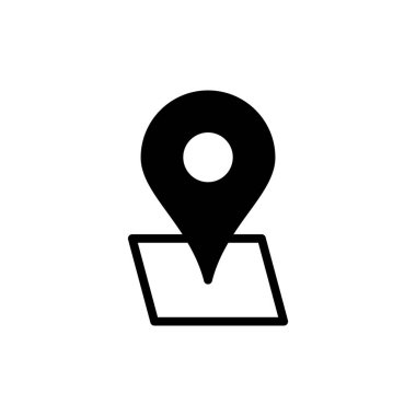 Uygulamalar ve web siteleri için adres simgesi. Ev işareti ve sembol. nokta