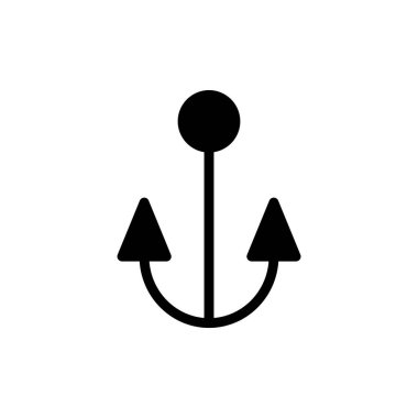 Uygulamalar ve web siteleri için sunucu simgesi. Çapa işareti ve sembol. Çapa deniz simgesi.