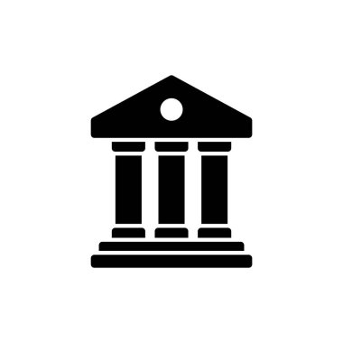 Uygulamalar ve web siteleri için banka simgesi. Banka işareti ve sembol, müze, üniversite
