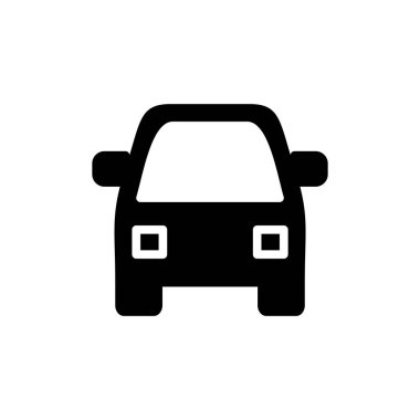 Uygulamalar ve web siteleri için araba simgesi. Araba işareti ve sembol. küçük sedan