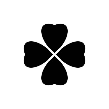 Uygulamalar ve web siteleri için Clover simgesi. Yonca işareti ve sembol. dört yapraklı yonca simgesi.