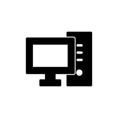 Uygulamalar ve web siteleri için bilgisayar simgesi. bilgisayar izleme işareti ve simgesi
