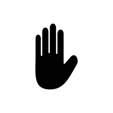 Uygulamalar ve web siteleri için el simgesi. El işareti ve sembol. Avuç