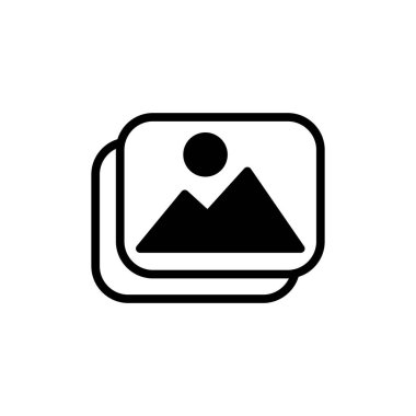 Uygulamalar ve web siteleri için resim simgesi. Fotoğraf galerisi işareti ve sembol. resim simgesi