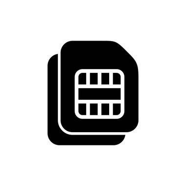 Uygulamalar ve web siteleri için Sim kart simgesi. çift sim kart işareti ve sembol