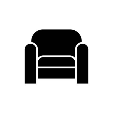 Uygulamalar ve web siteleri için kanepe simgesi. Kanepe işareti ve sembol. mobilya simgesi