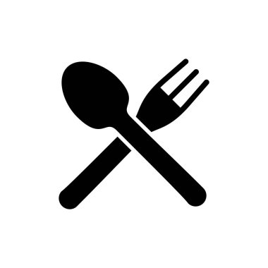 Uygulamalar ve web siteleri için kaşık ve çatal simgesi. kaşık, çatal ve bıçak ikonu vektörü. Restoran işareti ve sembolü