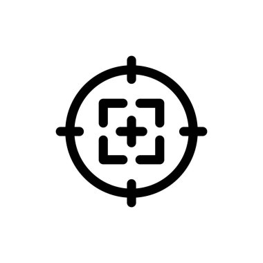 Uygulamalar ve web siteleri için hedef simgesi. hedef simge vektörü. hedef pazarlama işareti ve sembol