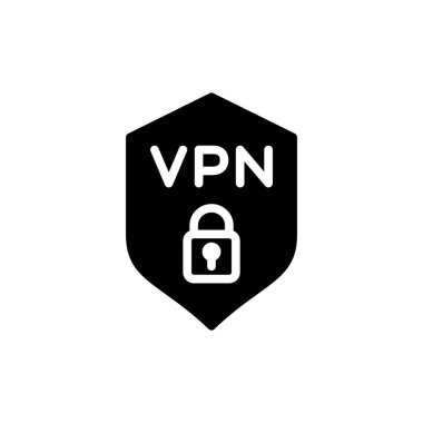 Uygulamalar ve web siteleri için Vpn simgesi. Özel ağ işareti ve sembol. sanal özel ağ simgesi.