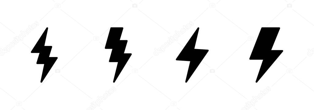 Lightning icon vector. electric sign and symbol. power icon. energy sign