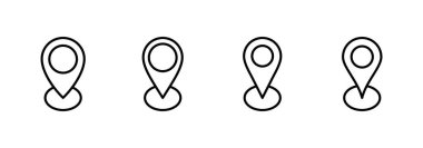 Adres simgesi vektörü. Ev işareti ve sembol. nokta