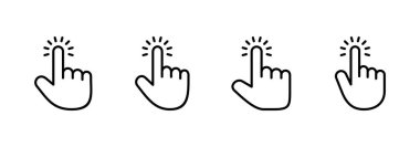 El imleç simgesi vektörü. İmleç işareti ve sembol. el imleç simgesi clik