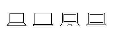 Dizüstü bilgisayar simgesi vektörü. bilgisayar işareti ve sembol