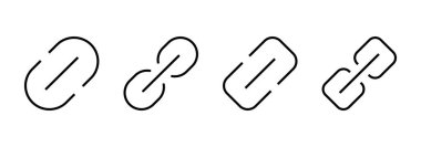 Bağlantı simgesi vektörü. Hiper bağlantı zinciri işareti ve sembolü