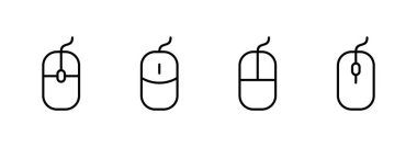 Fare simgesi vektörü. Tıklama işareti ve sembol. işaretleyici simgesi vektörü.