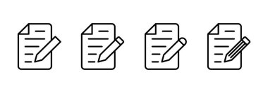 Not simgesi vektörü. not defteri işareti ve sembol