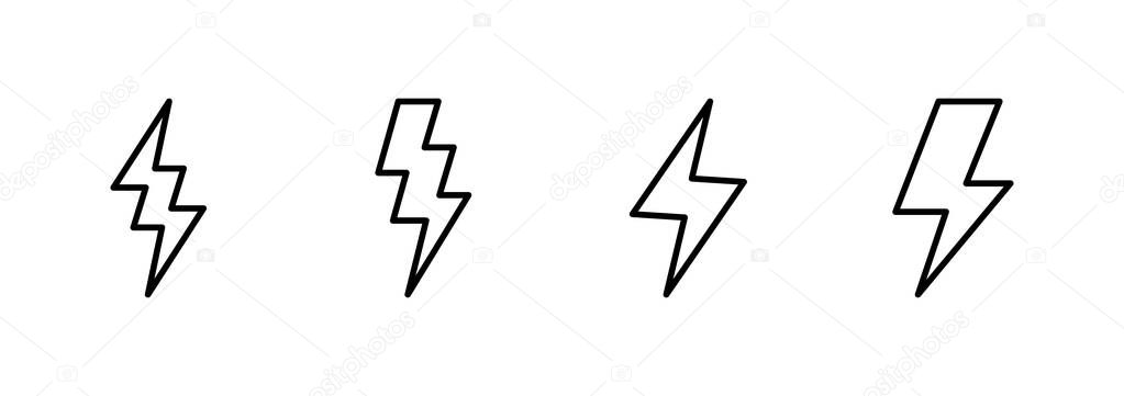 Lightning icon vector. electric sign and symbol. power icon. energy sign