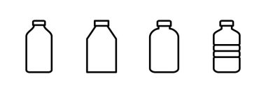 Şişe simgesi logosu tasarımı. şişe işareti ve sembol