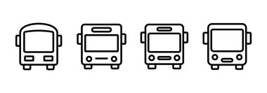 Otobüs simgesi logosu tasarımı. otobüs işareti ve sembol
