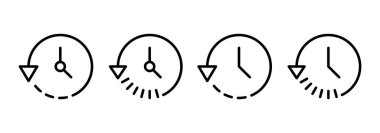 Tarih simgesi logosu tasarımı. Son olay geçmişi işareti ve simgesi