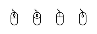 Fare simgesi logosu tasarımı. Tıklama işareti ve sembol. işaretleyici simgesi vektörü.