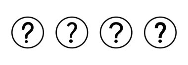 Soru simgesi logo tasarımı. soru işareti ve sembol