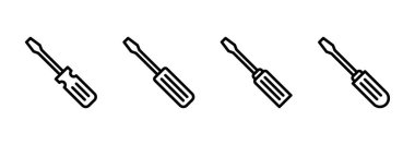 Tornavida simgesi logosu tasarımı. araç işareti ve sembol