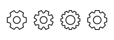Simge logo tasarımı ayarlanıyor. İşaret ve sembol. Vites İşareti