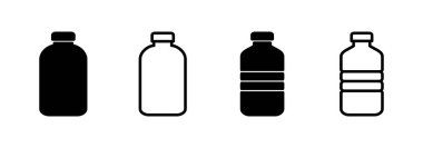 Şişe simgesi logosu tasarımı. şişe işareti ve sembol