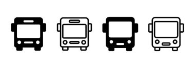 Otobüs simgesi logosu tasarımı. otobüs işareti ve sembol