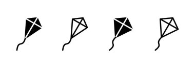 Kite simgesi logo tasarımı. Uçurtma işareti ve sembol