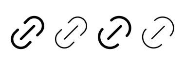 Bağlantı simgesi logosu tasarımı. Hiper bağlantı zinciri işareti ve sembolü