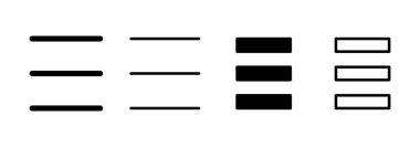 Menü simgesi logosu tasarımı. Web menü işareti ve sembol. Hamburger menüsü sembolü