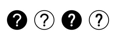 Soru simgesi logo tasarımı. soru işareti ve sembol