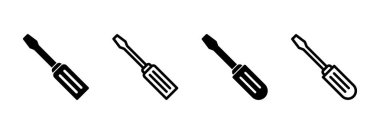 Tornavida simgesi logosu tasarımı. araç işareti ve sembol