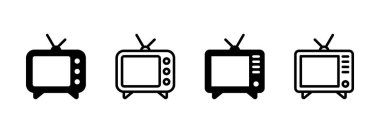 Televizyon ikonu logosu tasarımı. televizyon işareti ve sembol