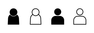 Kullanıcı simgesi logosu tasarımı. İmza ve sembol. insanlar simgesi. 