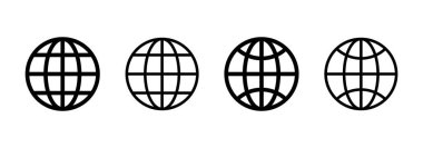 Web simgesi logosu tasarımı. Web tabelalarına ve sembollere git. Web tıklama simgesi. Genel arama simgesi