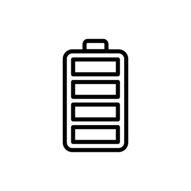 Uygulamalar ve web siteleri için pil simgesi. Şarj işareti. pil şarj seviyesi